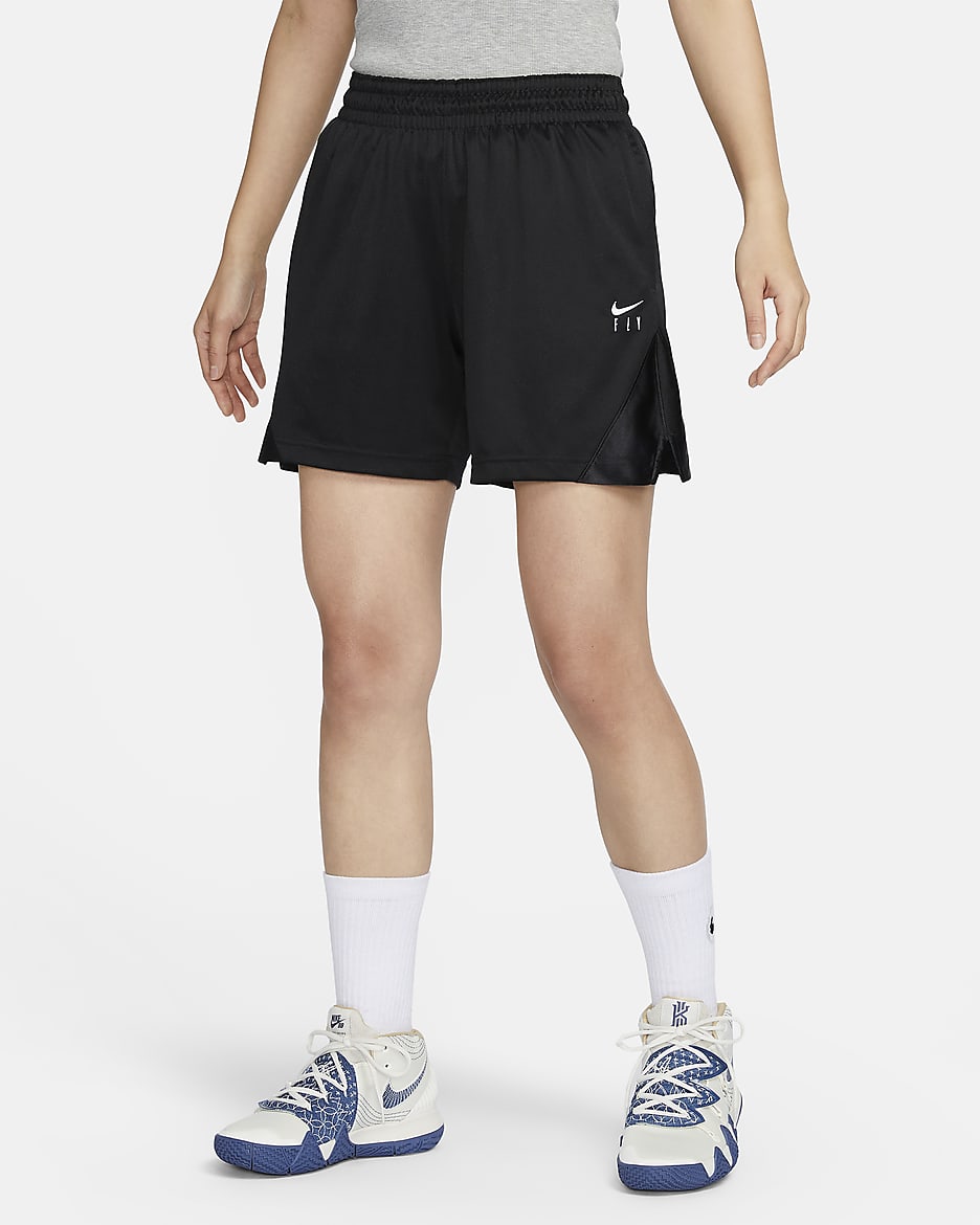 กางเกงบาสเก็ตบอลขาสั้นผู้หญิง Nike Dri-FIT ISoFly - ดำ/ดำ/ขาว