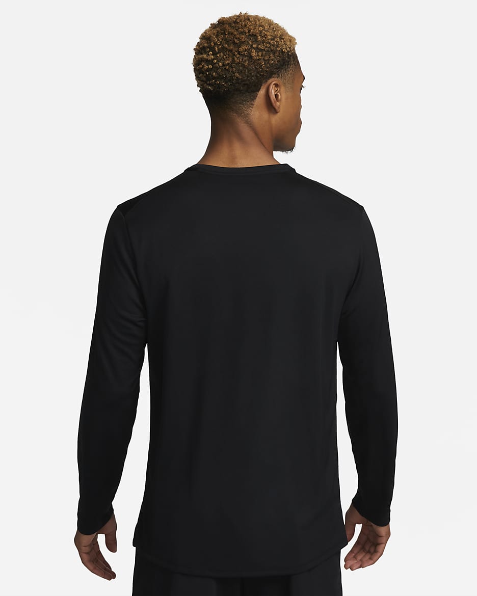 Nike Miler Men's Dri-FIT UV Long-Sleeve Running Top - Black