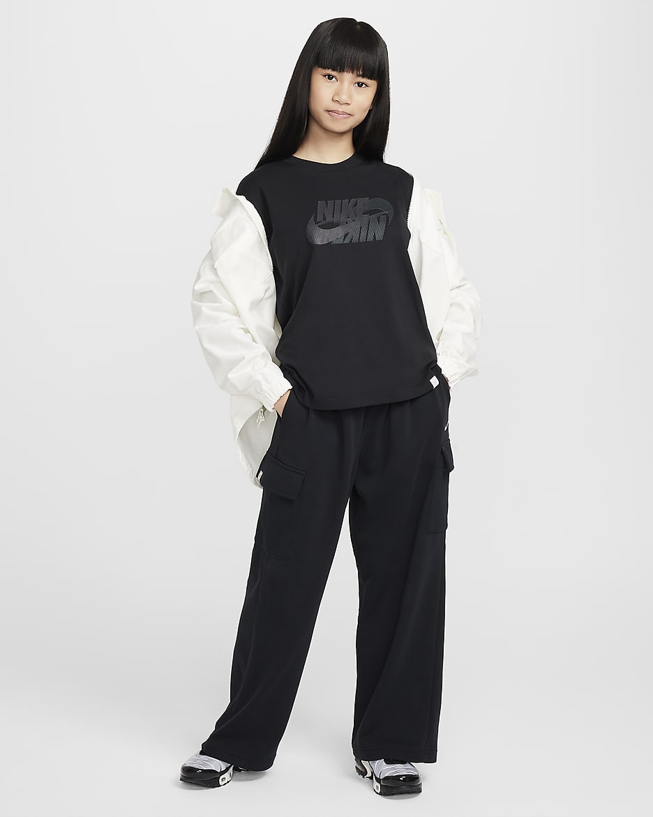 Nike Sportswear Big Kids' (Girls') T-Shirt - Black