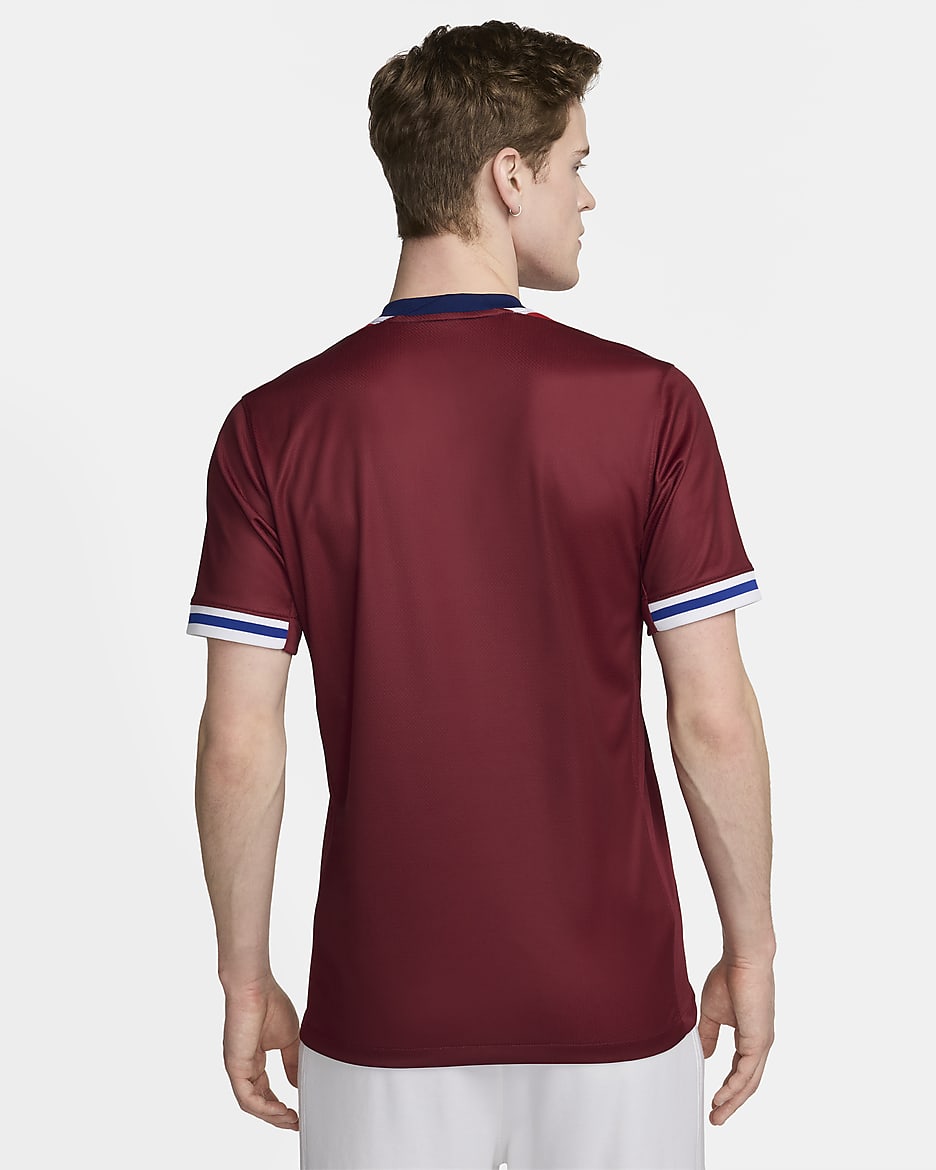 Fotbollströja Norge (herrar) 2024/25 Stadium (hemmaställ) Nike Dri-FIT Replica för män - Team Red/Blue Void/Vit