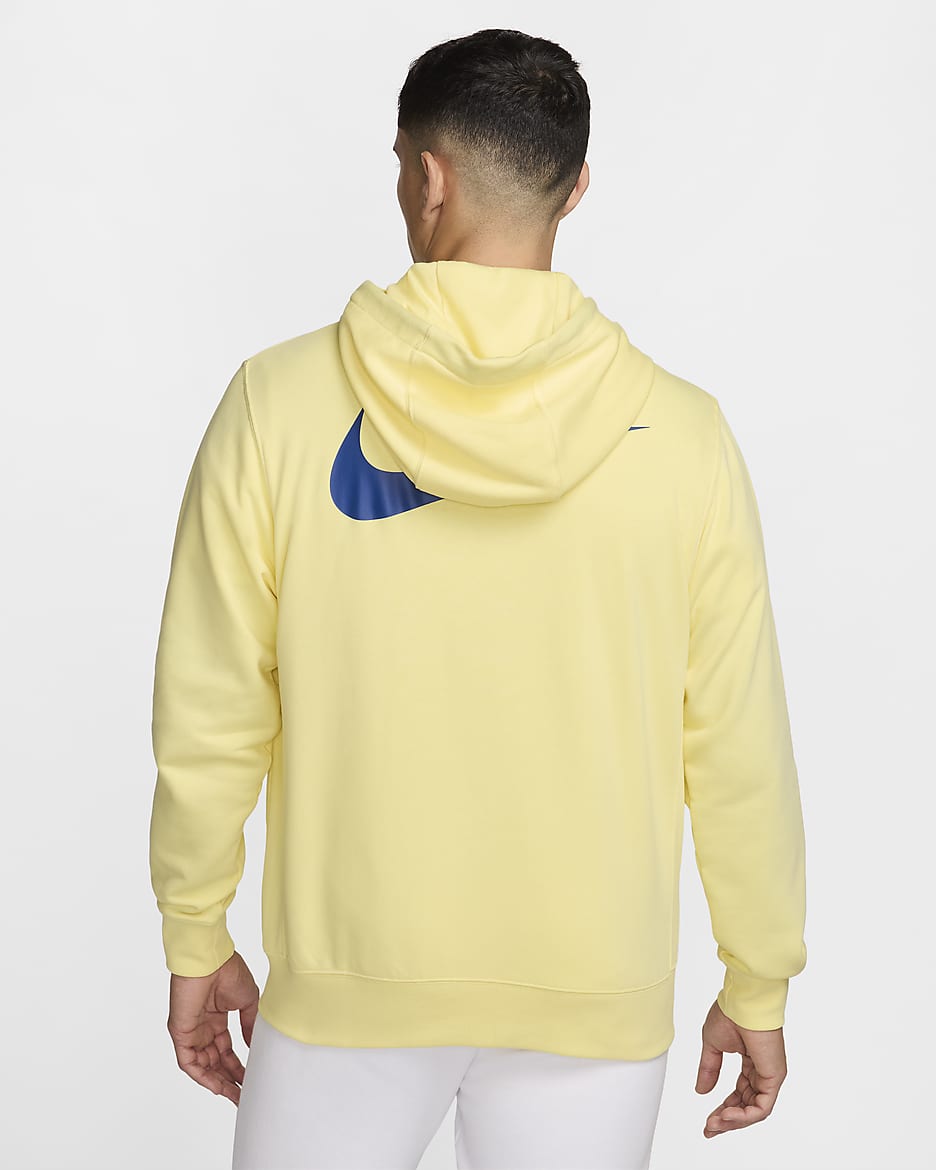 Sudadera con gorro de fútbol Nike de cierre completo para hombre Club América - Chifón limón/Azul gimnasio