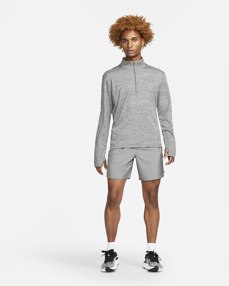 Nike Pacer Men's 1/2-Zip Running Top - Iron Grey/Grey Fog