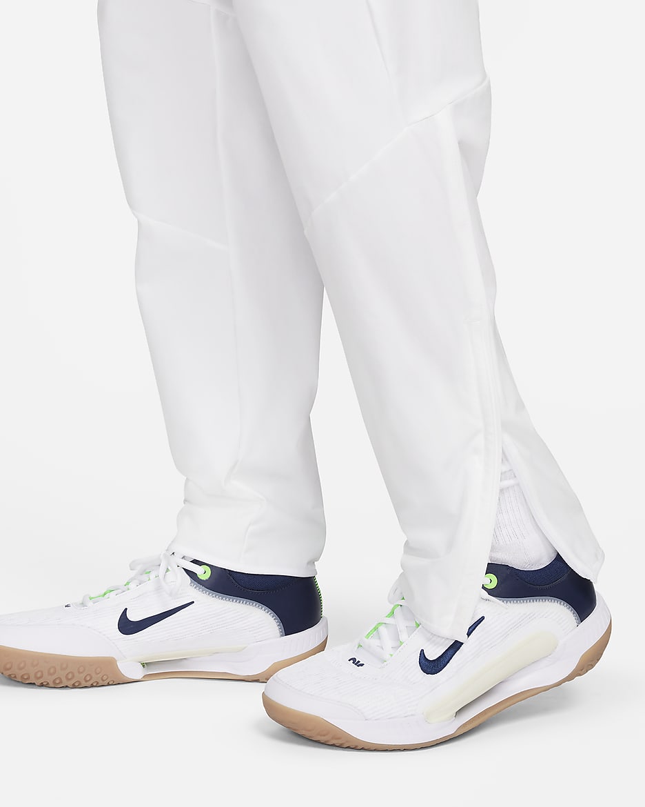 NikeCourt Advantage Men's Dri-FIT Tennis Trousers - White/Black