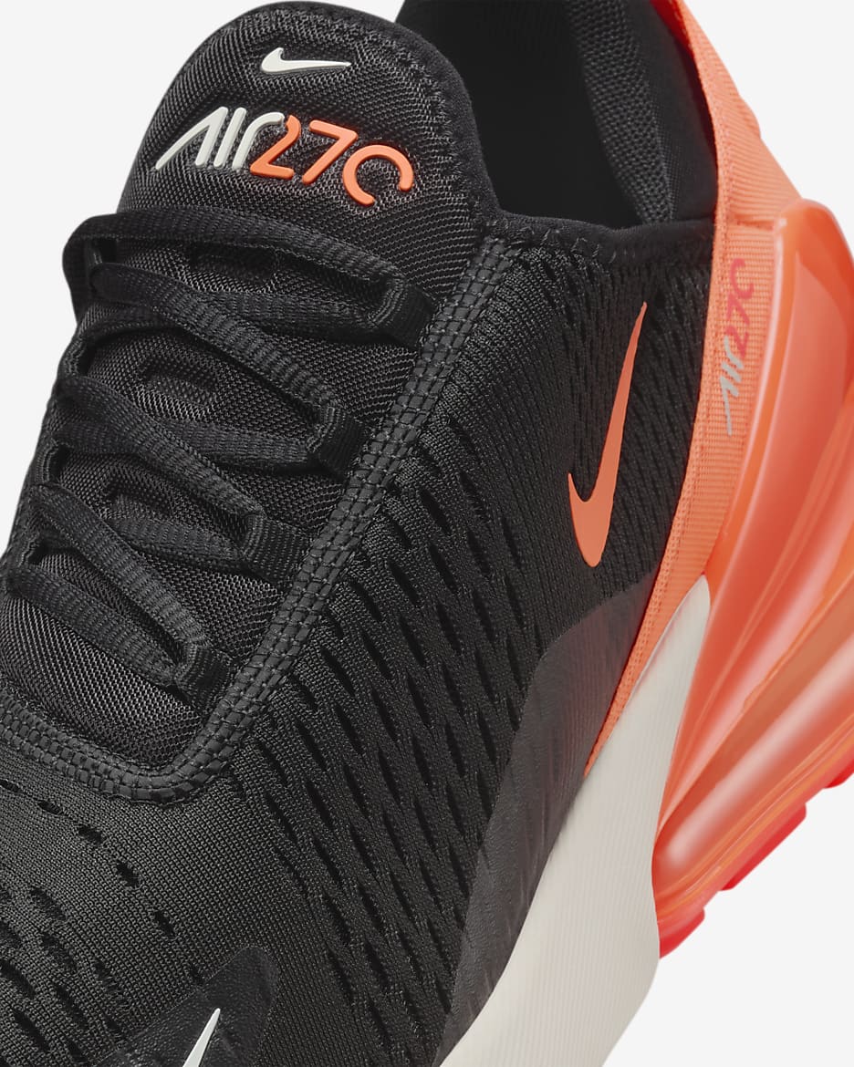 Nike Air Max 270 Men's Shoes - Black/Bright Crimson/Phantom/Total Orange