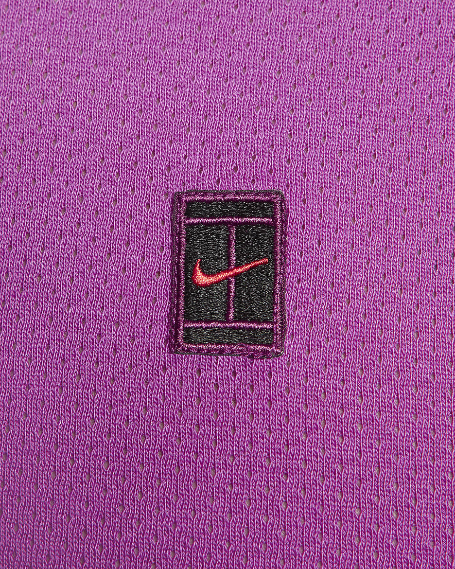 Haut de tennis à manches courtes NikeCourt Heritage pour homme - Hot Fuchsia/Sangria