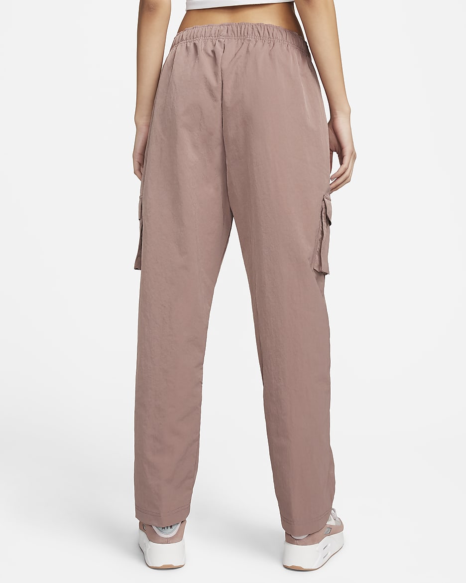 Nike Sportswear Essential Women's High-Rise Woven Cargo Trousers - Smokey Mauve/Black