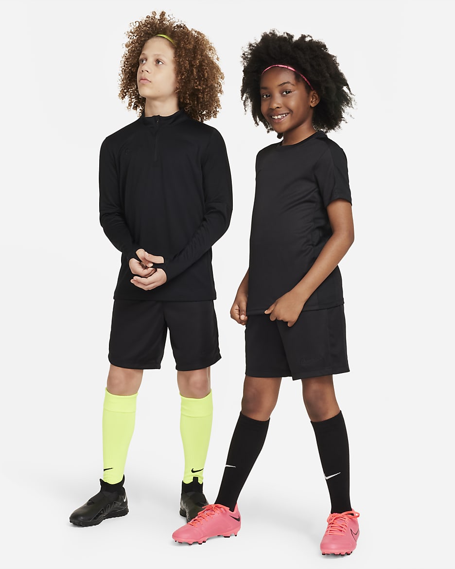 Nike Dri-FIT Academy23 fotballshorts til barn - Svart/Svart/Svart