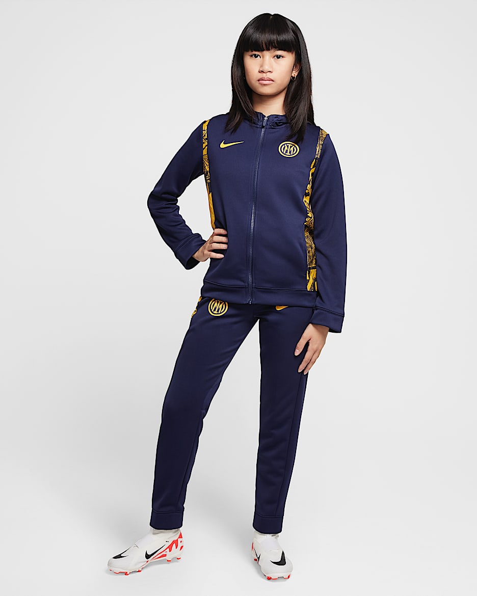 Inter Milan Third Older Kids' Nike Football Woven Tracksuit - Blackened Blue/University Gold/University Gold