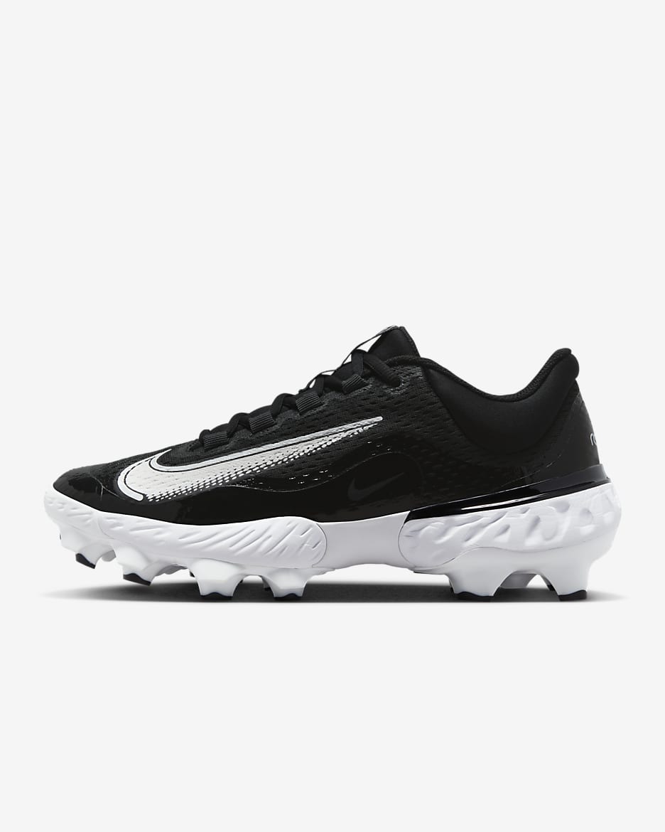 Tacos de béisbol para hombre Nike Alpha Huarache Elite 4 Low MCS - Negro/Tinte azul/Antracita/Blanco