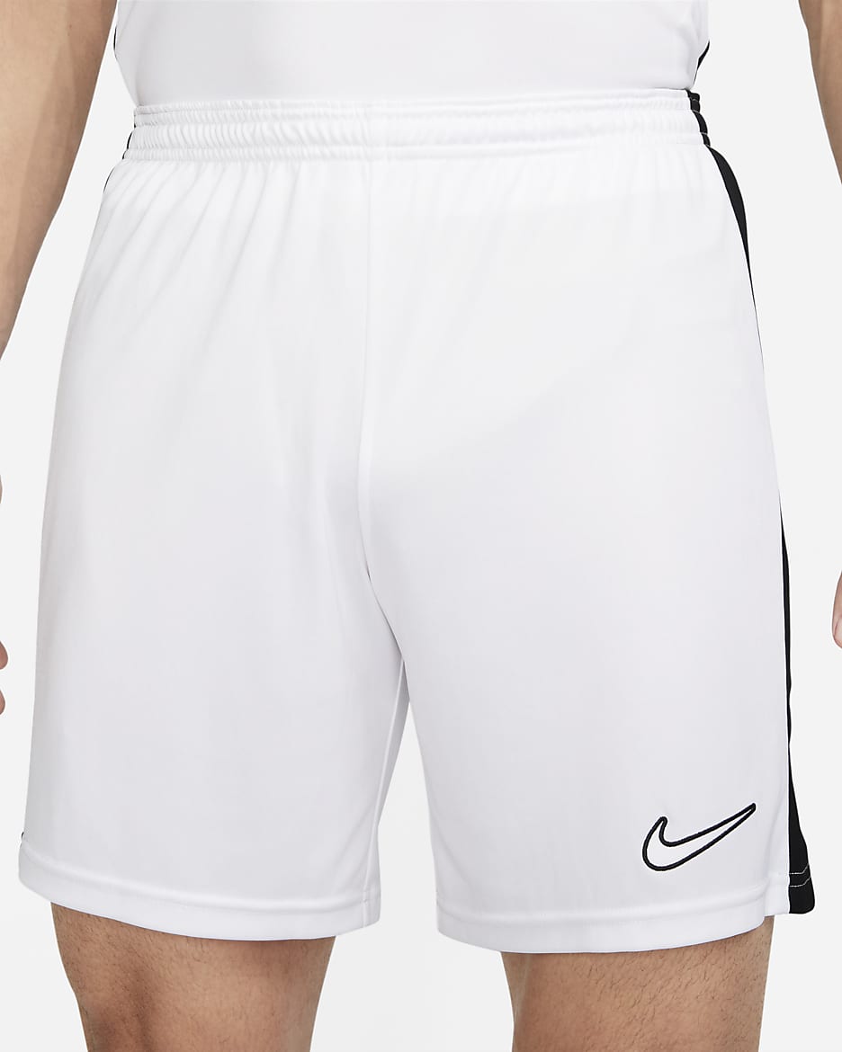 Shorts de fútbol Dri-FIT para hombre Nike Dri-FIT Academy - Blanco/Negro/Negro