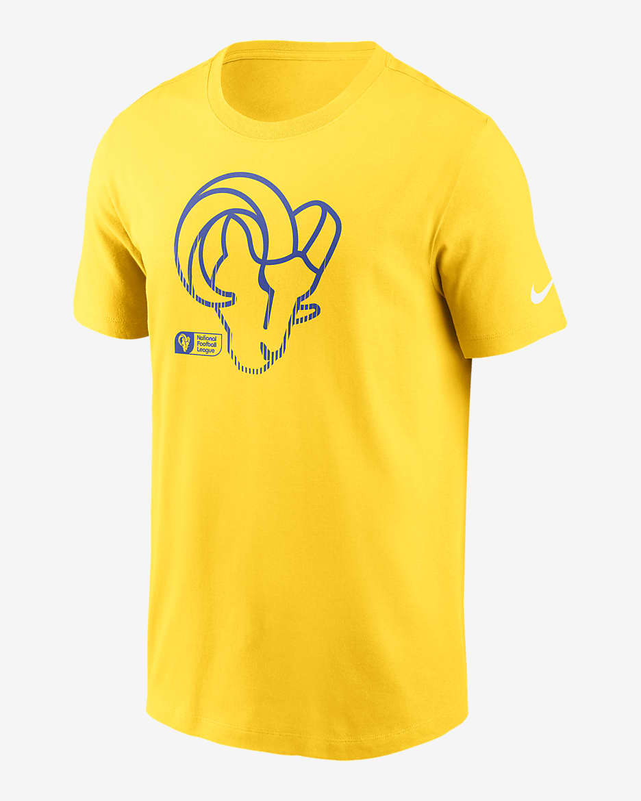 Playera Nike de la NFL para hombre Los Angeles Rams Faded Essential - Oro