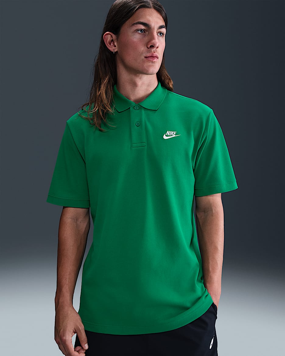 Polo para hombre Nike Sportswear - Malaquita/Blanco