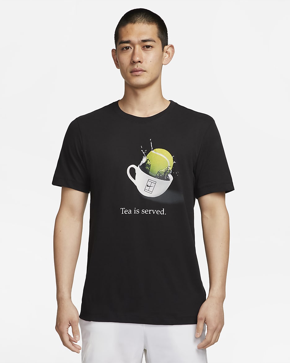 ナイキコート Dri-FIT メンズ テニス Tシャツ - ブラック
