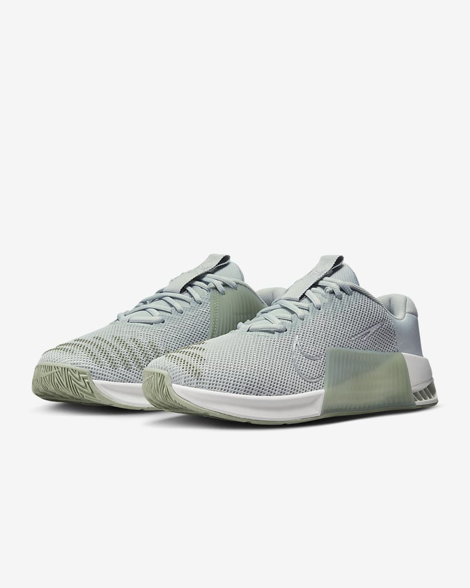 Träningssko Nike Metcon 9 för kvinnor - Light Silver/Summit White/Jade Horizon/Metallic Silver