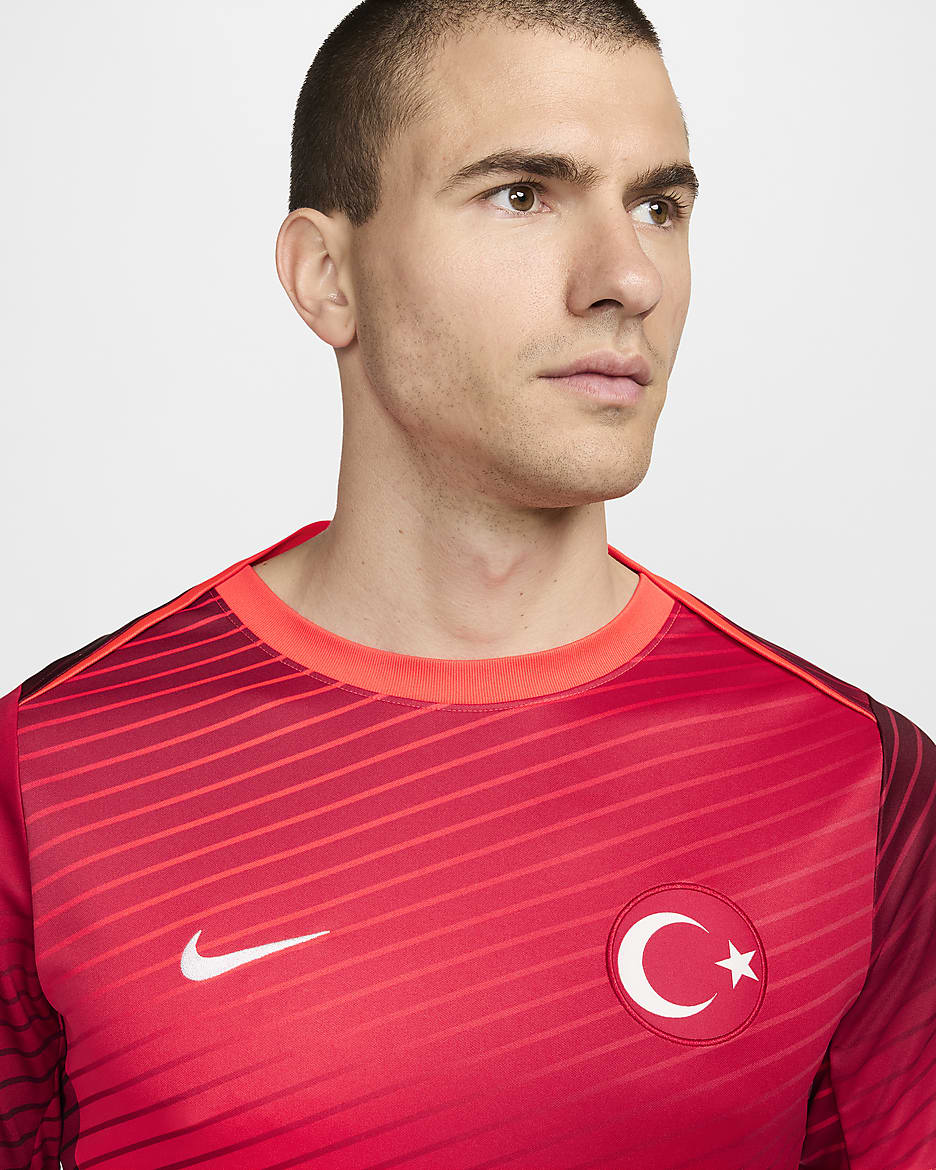 Türkiye Academy Pro Men's Nike Dri-FIT Football Short-Sleeve Top - Sport Red/Dark Team Red/Bright Crimson/White