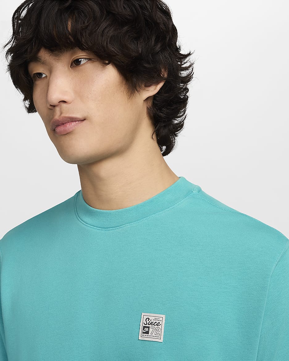 Nike Sportswear Men's Crew-Neck French Terry Sweatshirt - Teal Nebula/Teal Nebula