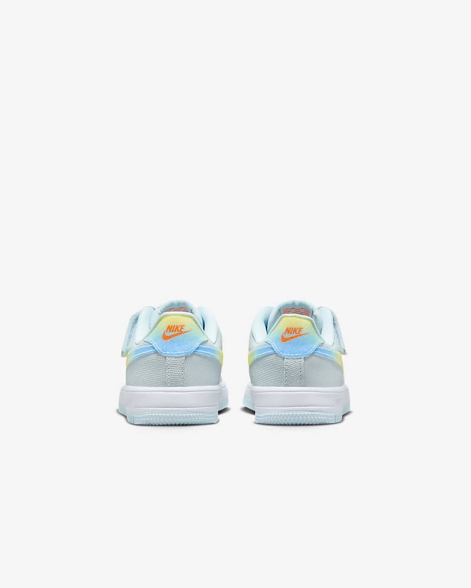 Nike Force 1 Low EasyOn cipő kisgyerekeknek - Glacier Blue/Light Lemon Twist/Aquarius Blue/Total Orange