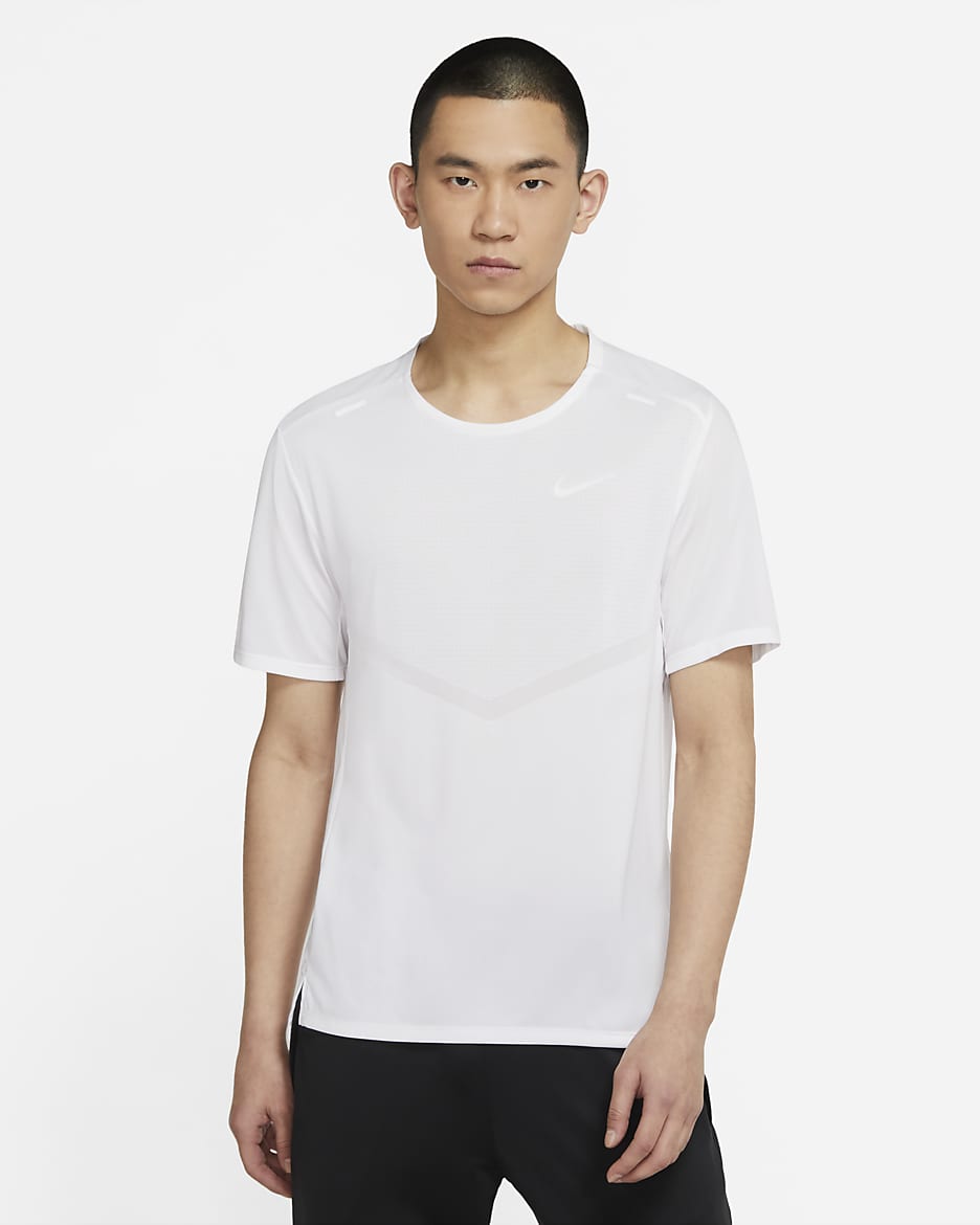 Nike Dri-FIT Rise 365 Men's Short-Sleeve Running Top - White