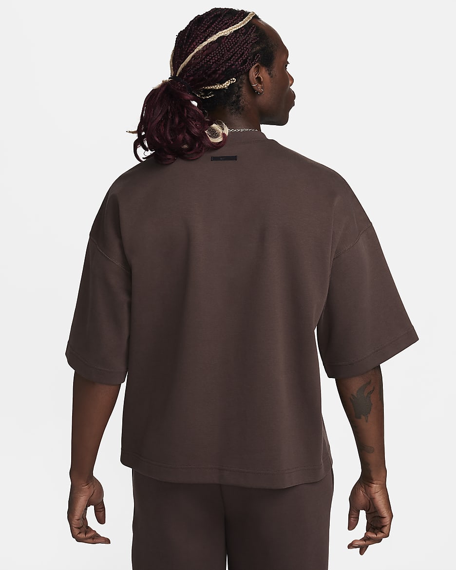 Nike Sportswear Tech Fleece Re-Imagined Men's Oversized Short-Sleeve Sweatshirt - Baroque Brown