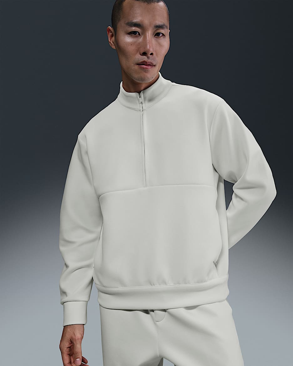 Nike 24.7 ImpossiblySoft Men's Dri-FIT 1/2-Zip Top - Sail/Light Bone