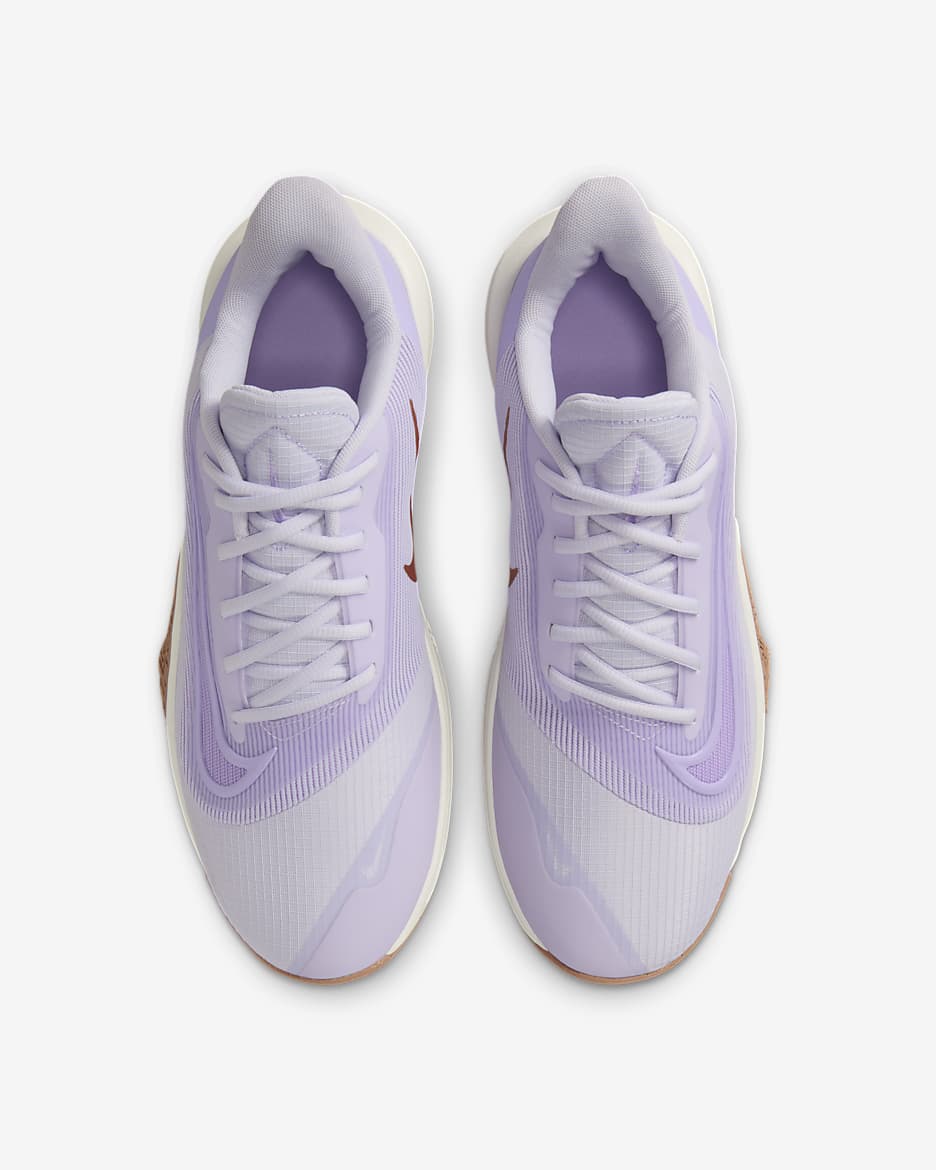 รองเท้าบาสเก็ตบอลผู้ชาย Nike Precision 7 - Barely Grape/Sail/Dusted Clay/Lilac Bloom