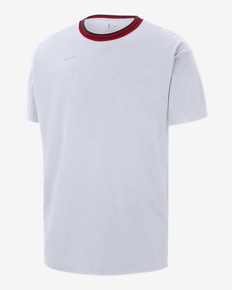 Playera Nike de la NBA Max90 para hombre Miami Heat Courtside City Edition Premium - Blanco