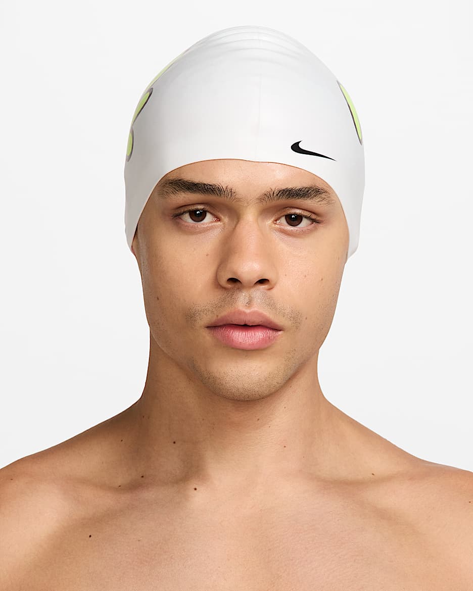 Gorra de silicona Nike Swim - Azul marino medianoche/Azul universitario/Negro/Blanco