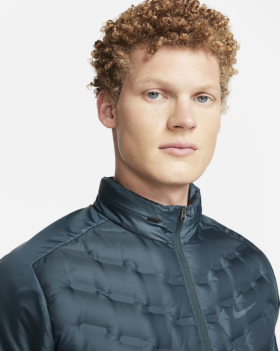 Veste de running déperlante Nike Therma-FIT ADV AeroLoft pour homme - Deep Jungle