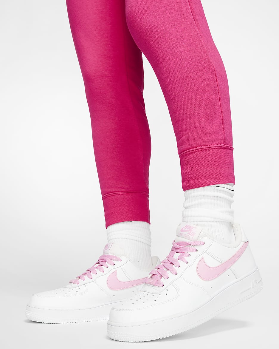 Nike Sportswear Essential Women's Mid-Rise Fleece Trousers - Watermelon/White