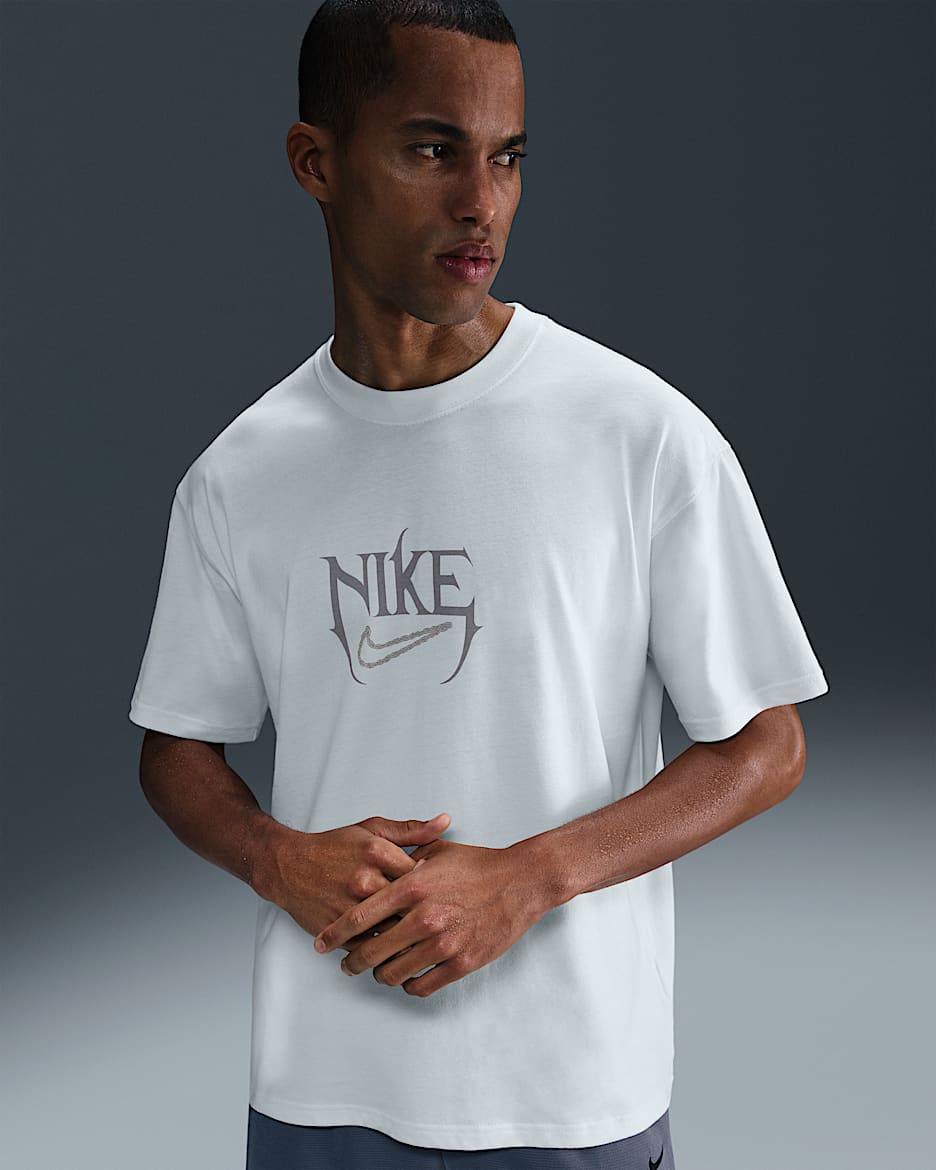 Ανδρικό T-Shirt μπάσκετ Max90 Nike - Summit White