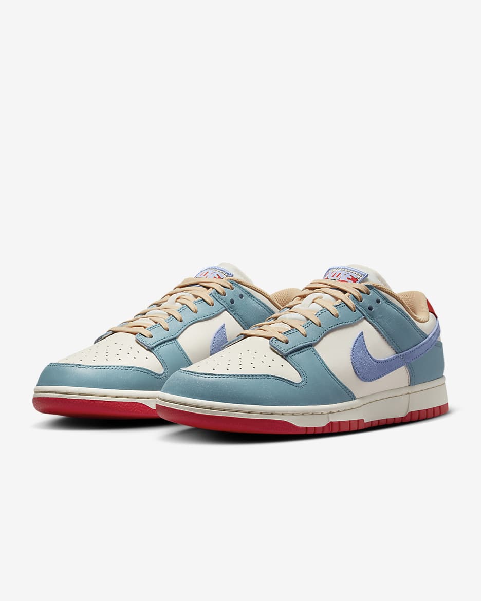 Nike Dunk Low Premium Shoes - Pale Ivory/Denim Turquoise/Light Crimson/Royal Pulse