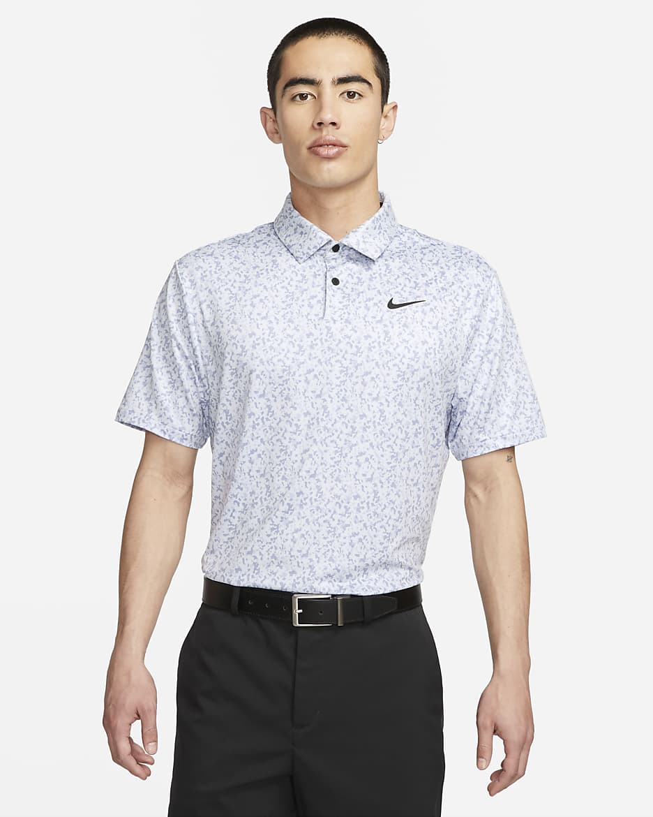 Nike Dri-FIT Tour Men's Camo Golf Polo - Football Grey/Black