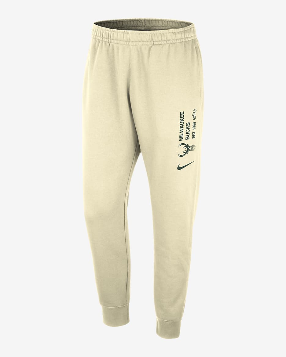 Milwaukee Bucks Club Courtside Men's Nike NBA Joggers - Flat Opal