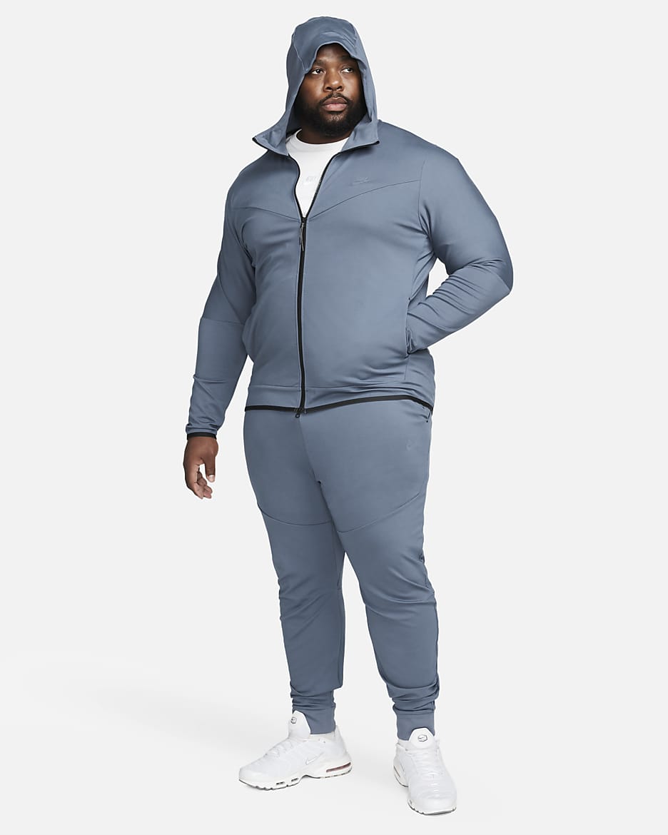 Nike Sportswear Tech Fleece Lightweight Men's Full-Zip Hoodie Sweatshirt - Diffused Blue/Diffused Blue