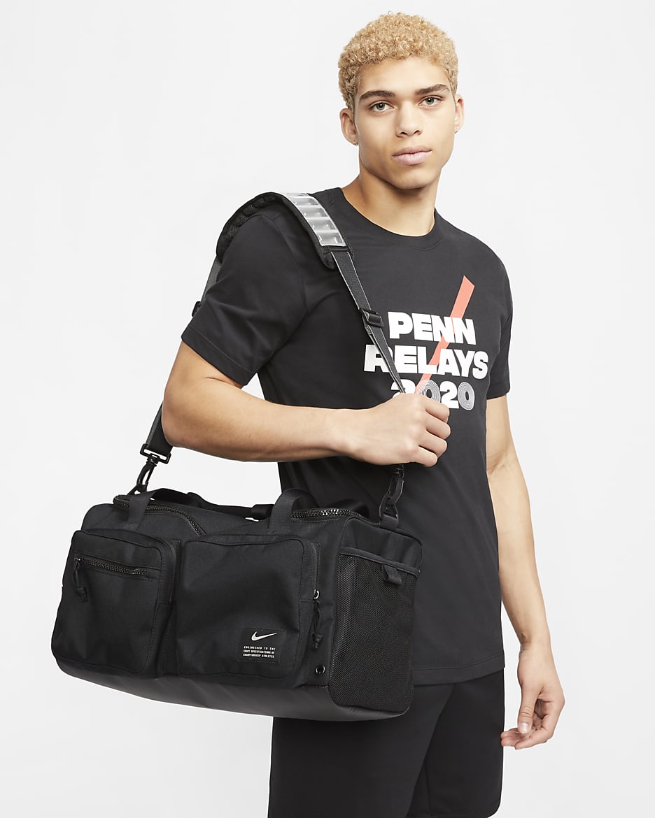 Nike Utility Power Training Duffel Bag (Small, 31L) - Black/Black/Enigma Stone