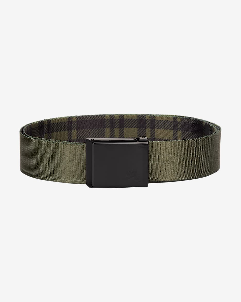 Nike SB Reversible Flannel Web Belt - Olive