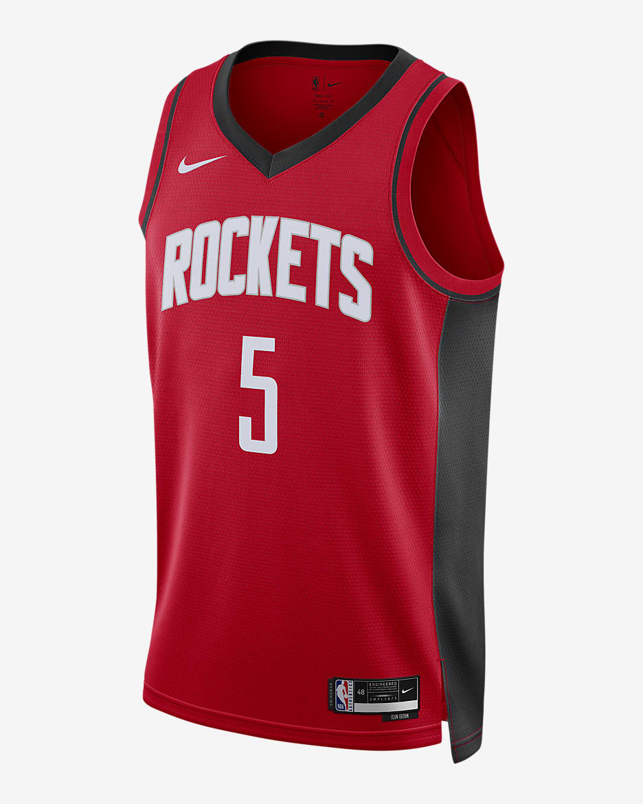 Jersey Nike Dri-FIT de la NBA Swingman para hombre Houston Rockets Icon Edition 2022/23 - Rojo universitario
