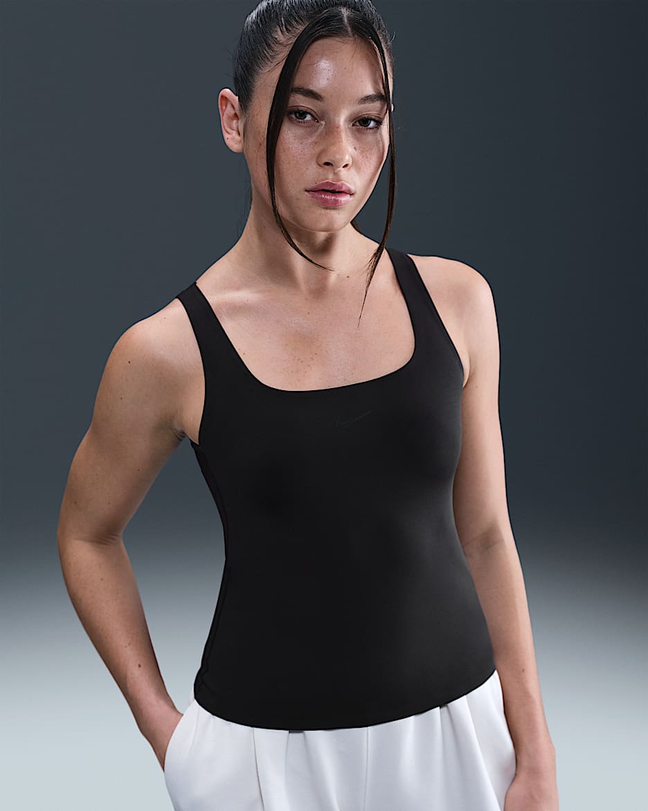Nike Form Women's Tank Top - Black/Smoke Grey/Dark Smoke Grey