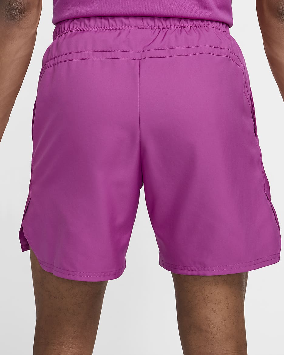 NikeCourt Victory Men's Dri-FIT 18cm (approx.) Tennis Shorts - Hot Fuchsia/White