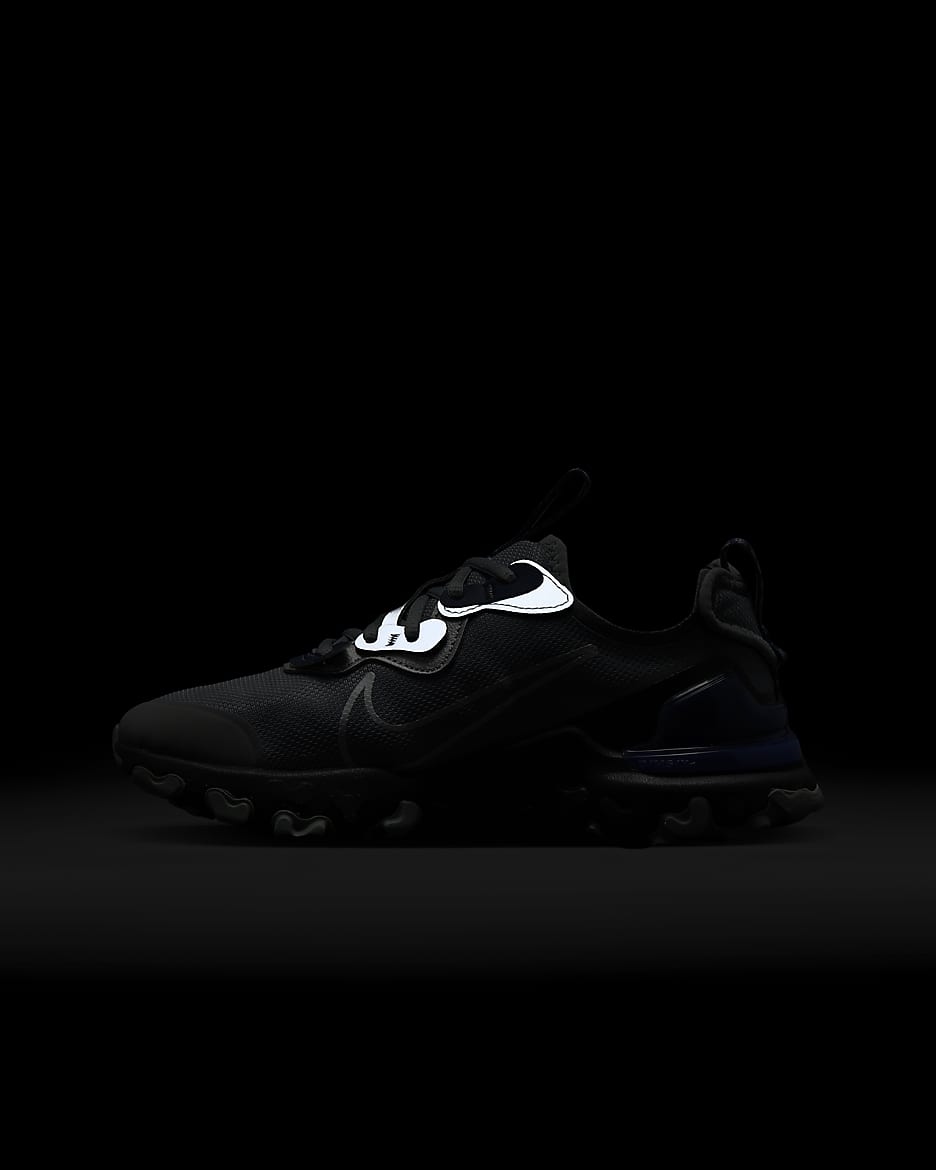 Chaussures Nike React Vision pour ado - Smoke Grey/Noir/Midnight Navy/Metallic Silver