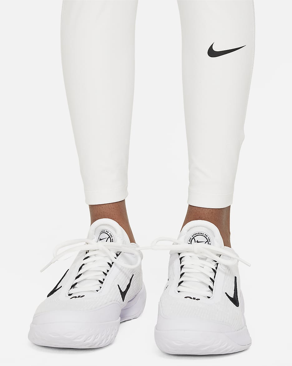 Nike Pro Dri-FIT Big Kids' (Boys') Tights - White/White/Black