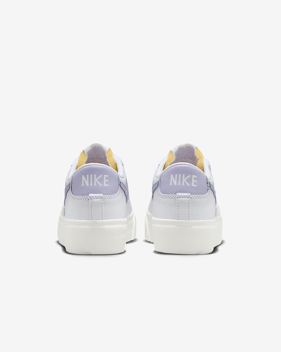 Nike Blazer 低筒厚底女鞋 - 白色/Sail/Lilac Bloom