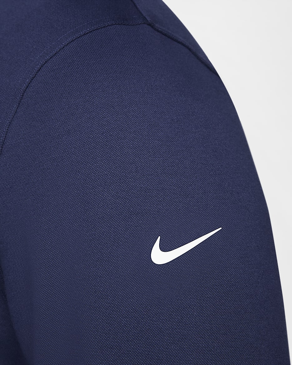 Nike Tour Yarım Fermuarlı Erkek Golf Üstü - Midnight Navy/Beyaz