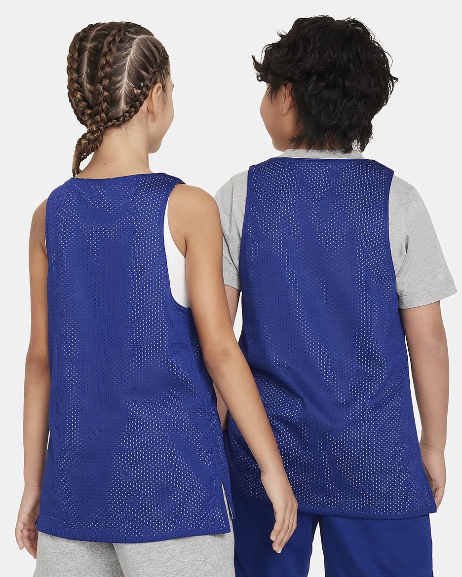 Nike Culture of Basketball Older Kids' Reversible Jersey - Deep Royal Blue/Deep Royal Blue/Vapour Green