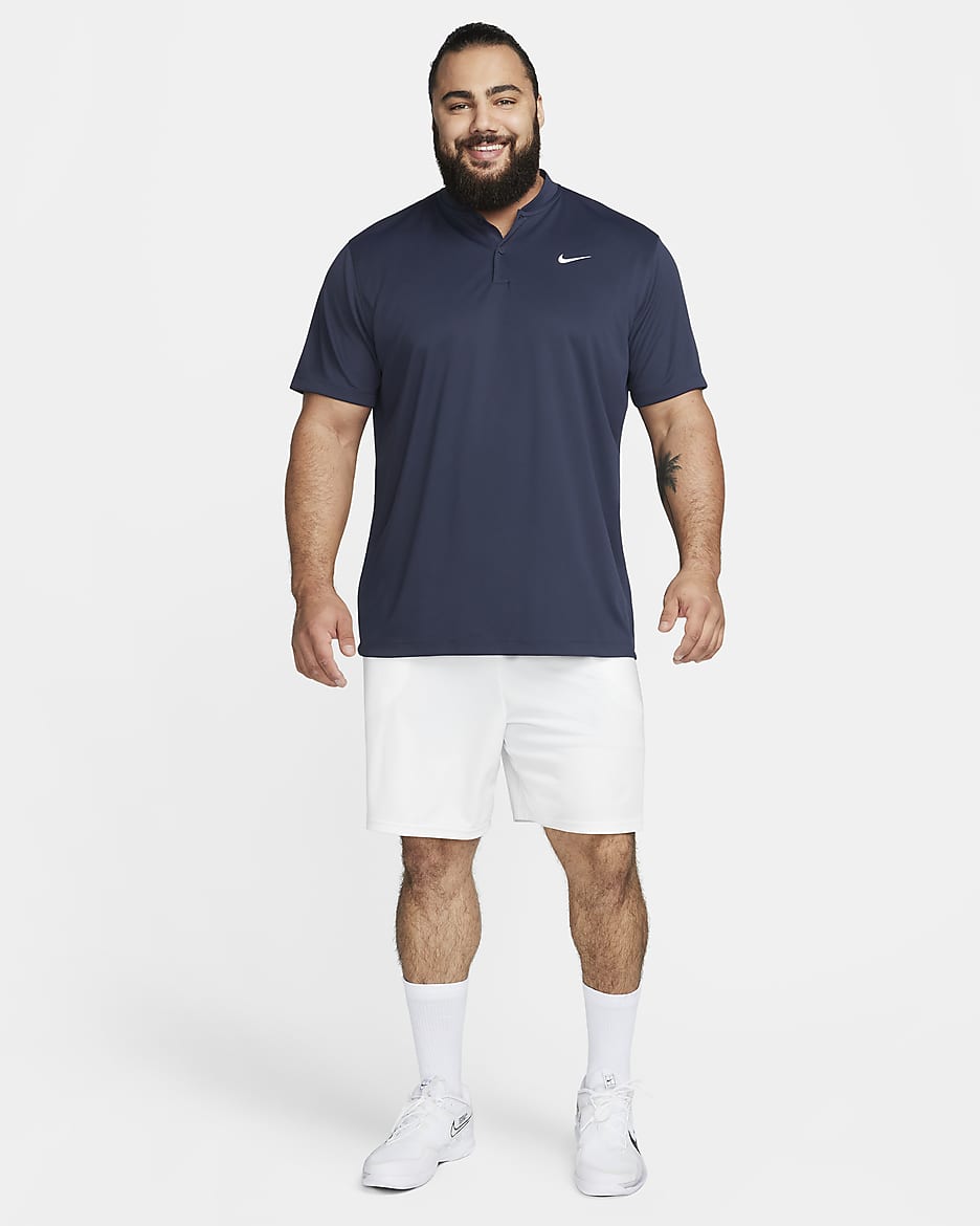 NikeCourt Dri-FIT Men's Tennis Blade Polo - Obsidian/White