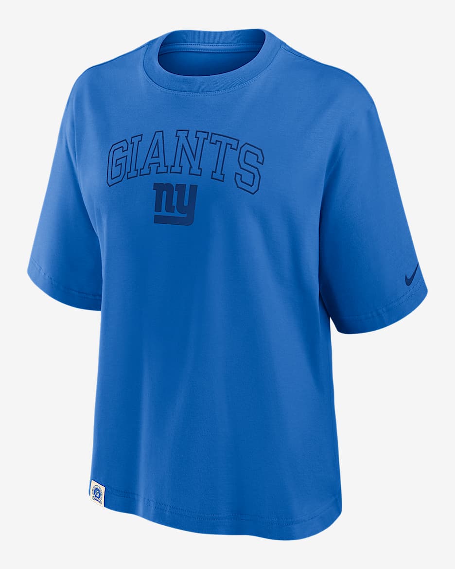 New York Giants Arch Boxy Women's Nike NFL T-Shirt - Signal Blue