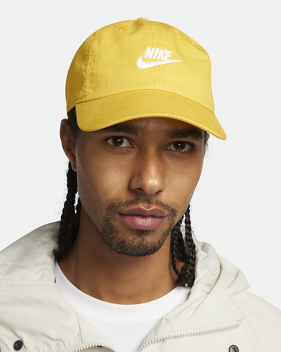 Nike Club Unstructured Futura Wash Cap - Lightning/White