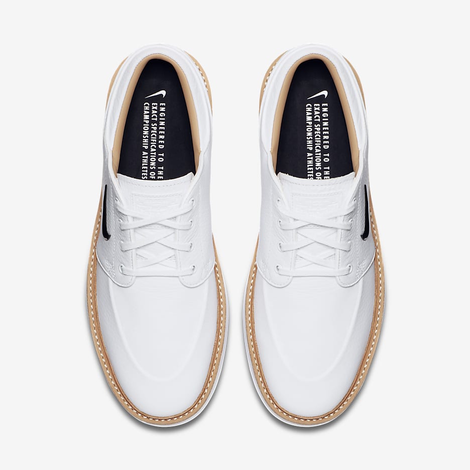 Calzado de golf para hombre Nike Janoski G Tour - Blanco/Tostado vachetta/Marrón medio goma/Negro