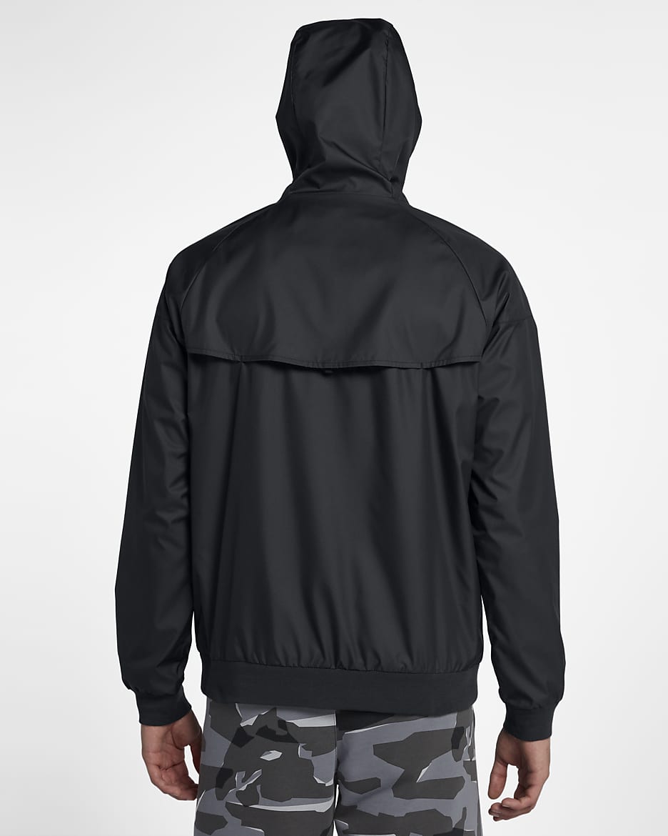 Nike Sportswear Windrunner Erkek Ceketi - Siyah/Siyah/Siyah/Beyaz