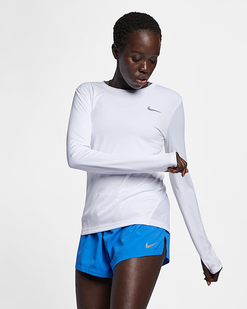 Nike Miler Women's Running Top - White